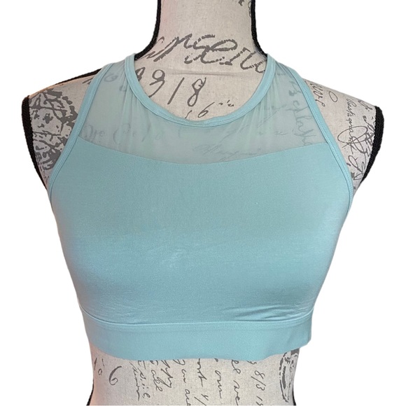 Mae Other - NIP Soft Green Sage High Neck Racerback Bralette Large